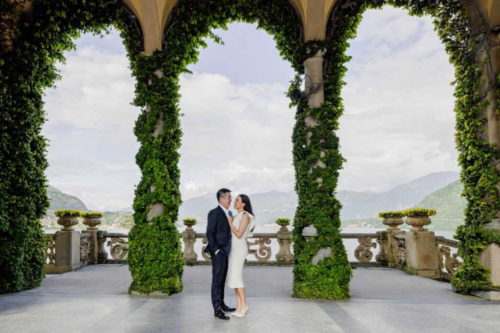 Elegant floral decor at Italian destination wedding