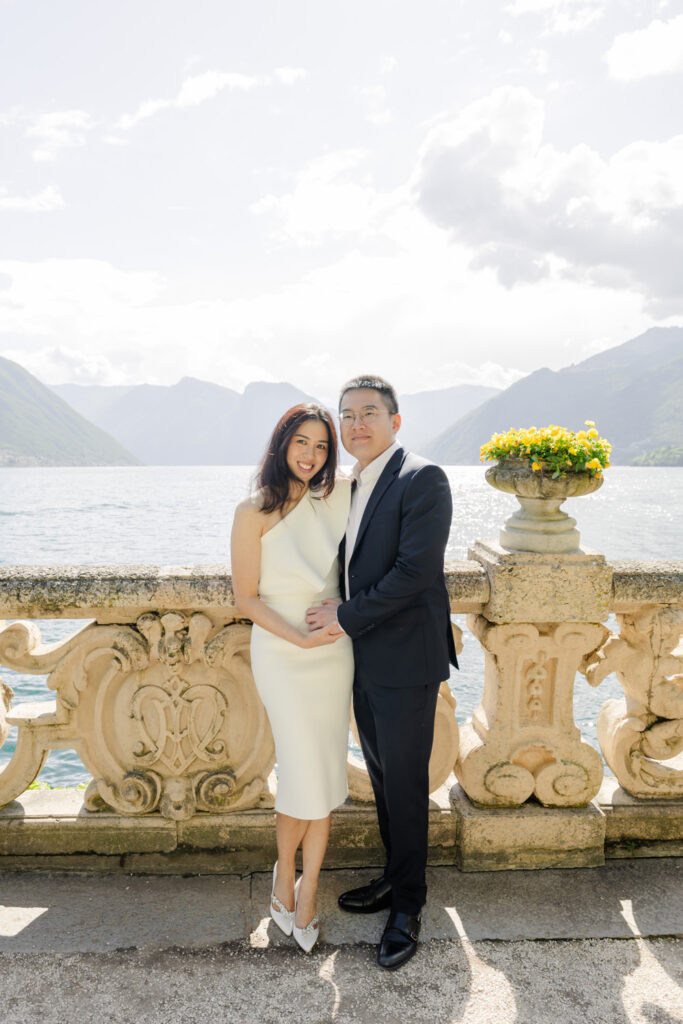 Luxury wedding ceremony by Lake Como